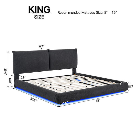 Zima Platform Bed Grey