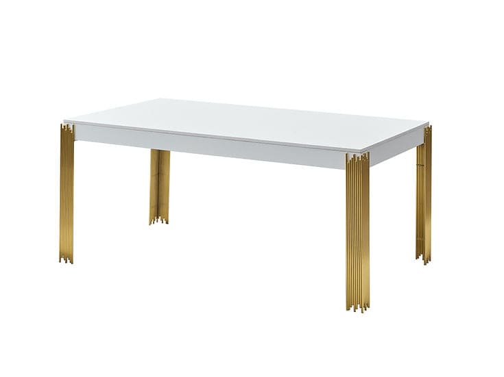 Glamor 7 PCS White Dining Set