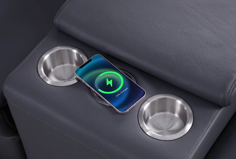 Picasso Power Reclining Sectional 6pcs Grey