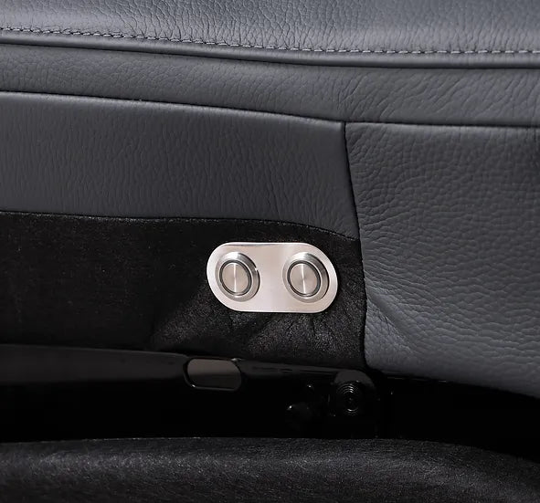 Franco Power Reclining Italian Leather Sectional 6pcs Dark Grey