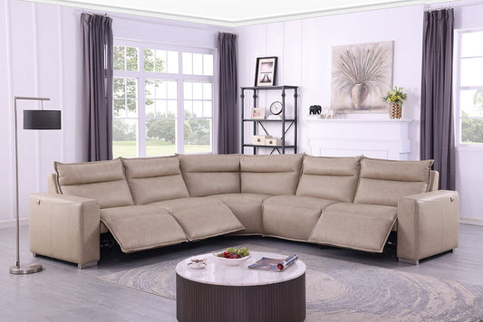 5PC POWER SECTIONAL SIERRA (Camel) (Beige)
