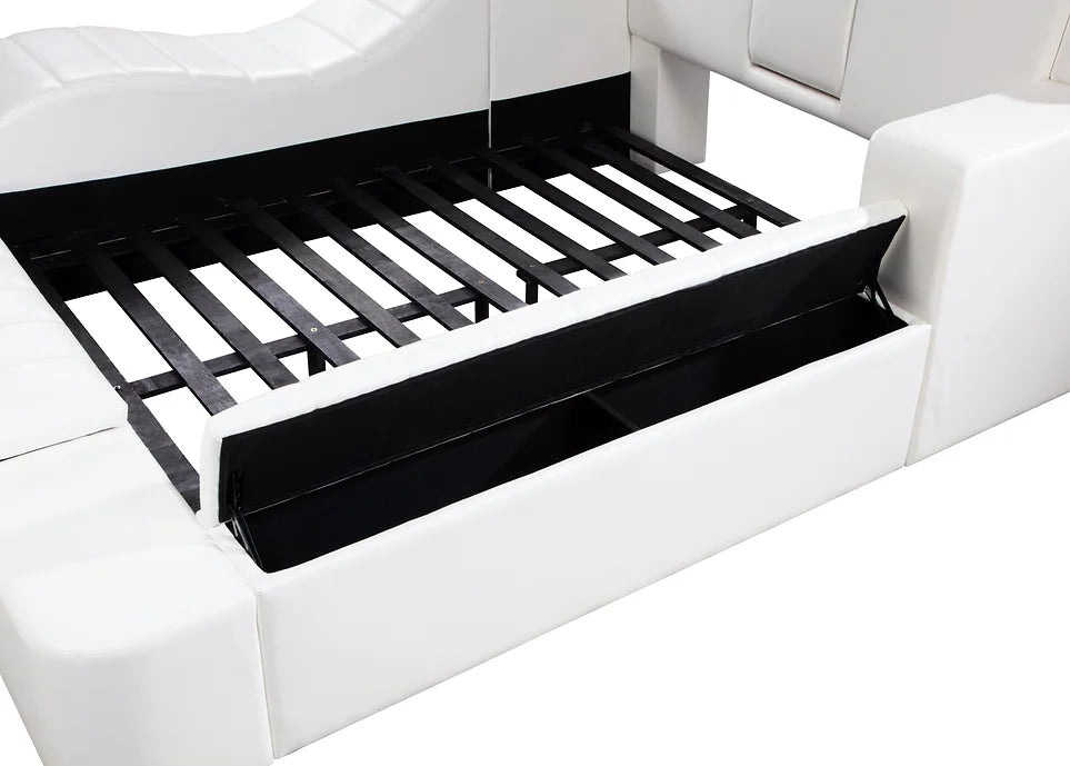 APOLLO QUEEN / KING BED WHITE