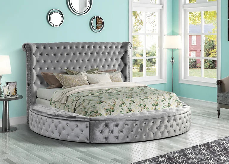 Lux II Round Storage Bed (USB Charger)