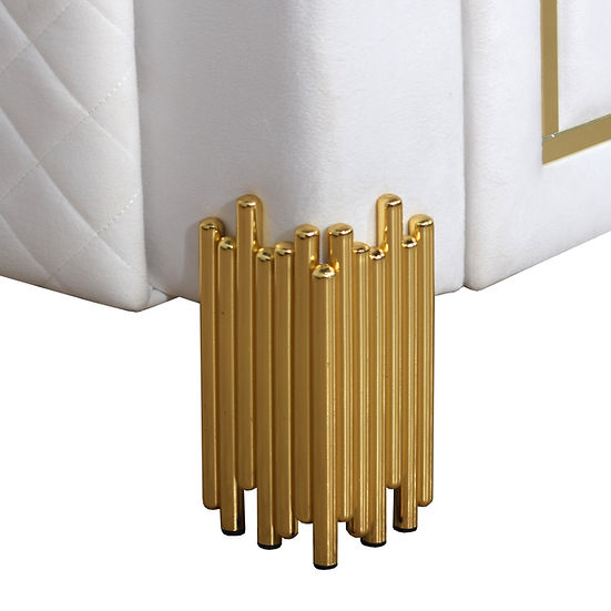 Glamor Living room set White & Gold