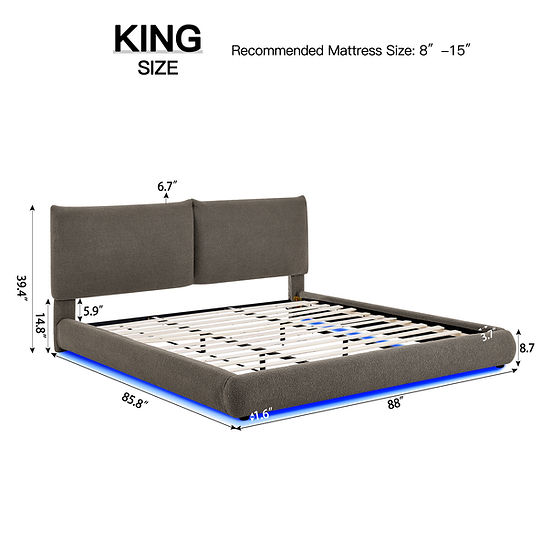 Zima Platform Bed Brown