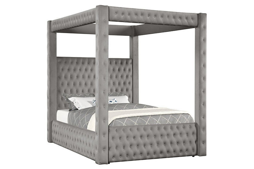 Mansion Canopy Bed Grey