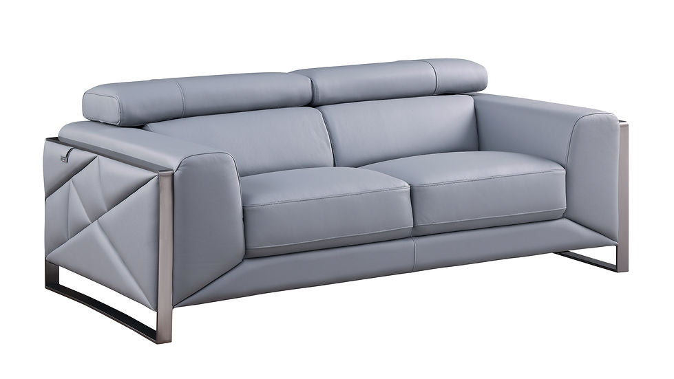 GIORGIO LIGHT BLUE ITALIAN LEATHER