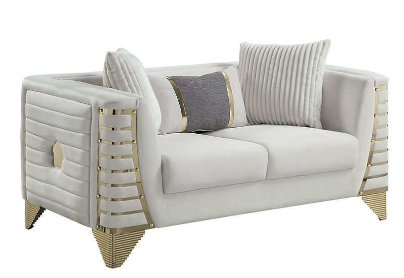 Donovan Living room set (Cream & Gold)