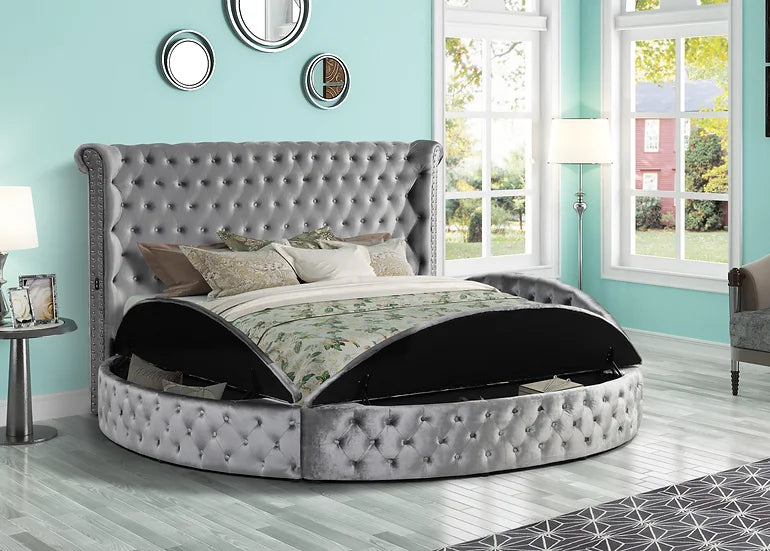 Lux II Round Storage Bed (USB Charger)