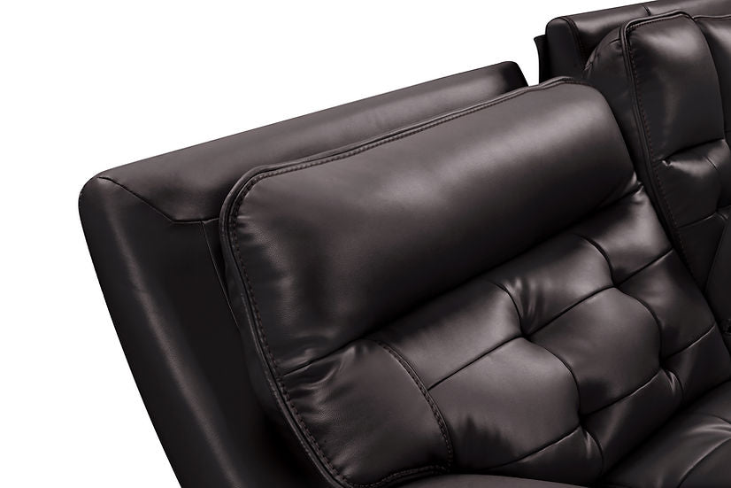 Starlight Brown (Power Reclining/Adj Head) Sectional (Brown)