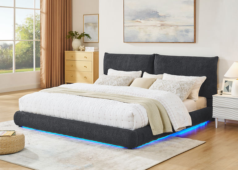Zima Platform Bed Grey