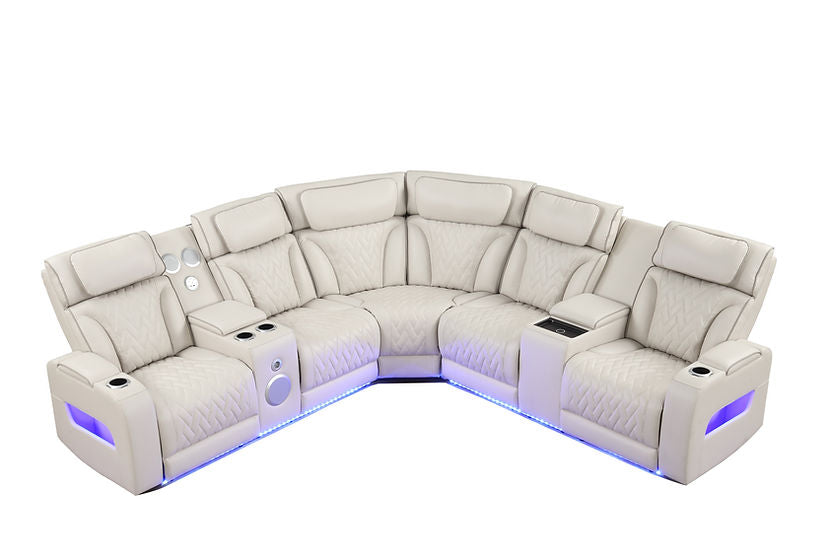 Skyline Power Reclining Sectional (Sand)