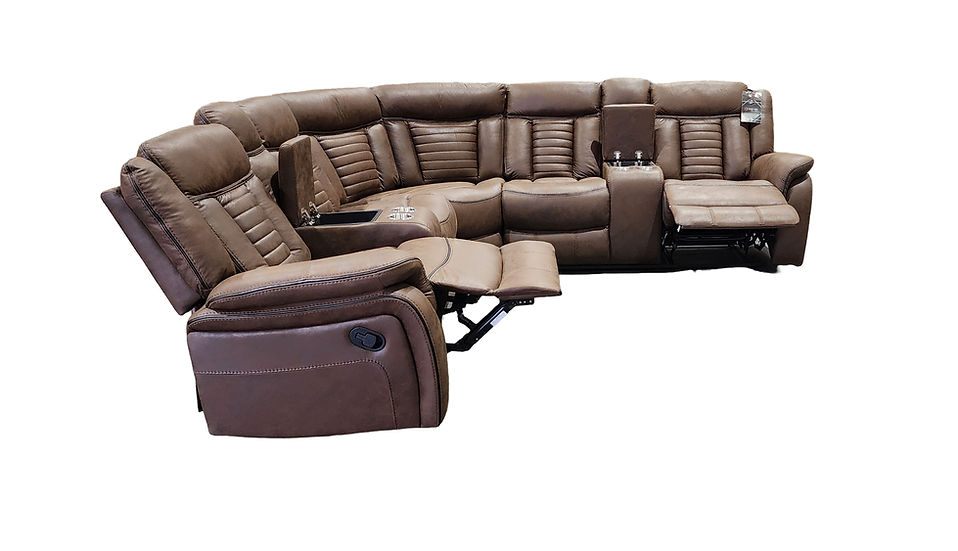 Samuel Reclining Sectional (Brown)
