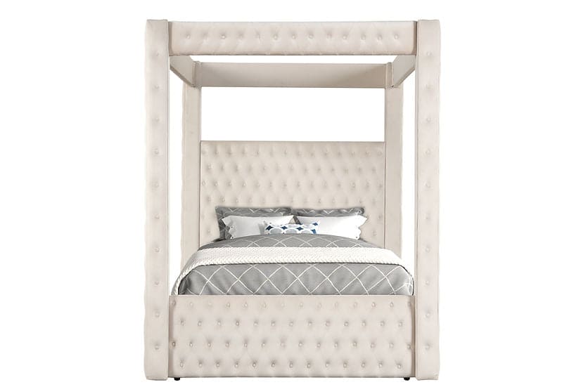 Mansion Canopy Bed Beige
