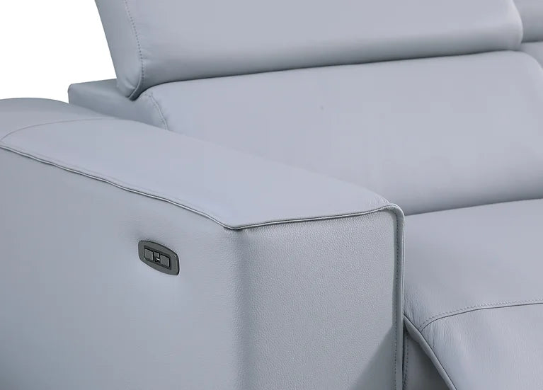 Picasso Power Reclining Sectional 6pcs Blue