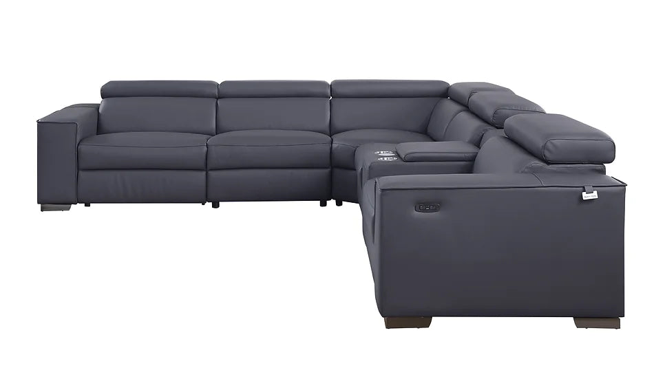 Picasso Power Reclining Sectional 6pcs Grey
