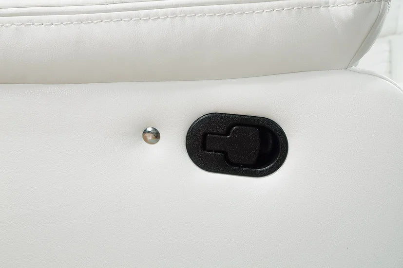 Lucky Reclining Sectional, LED, Bluetooth, Speakers White
