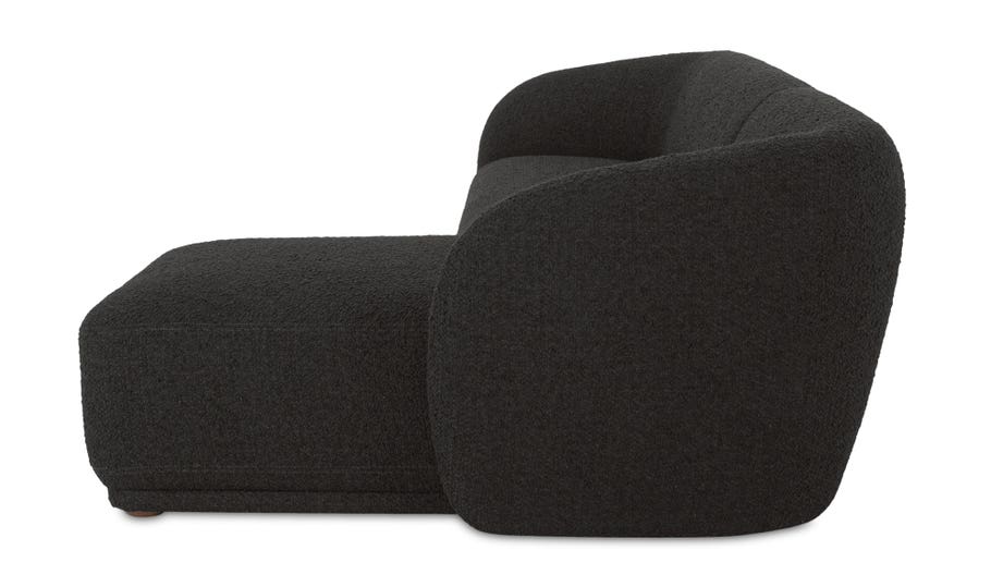 Faye Right Sectional Black Boucle