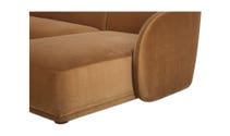 Faye Right Sectional Tan Faux Mohair