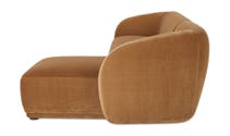 Faye Right Sectional Tan Faux Mohair
