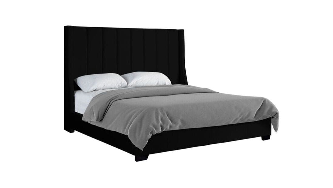 HH408 Black Boucle Bed