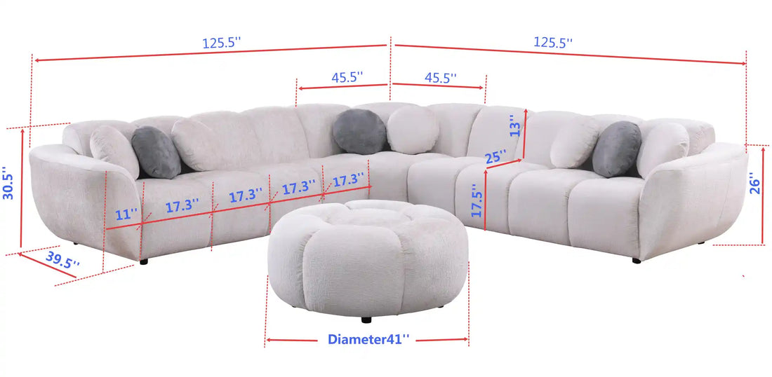 Rose Sectional Black