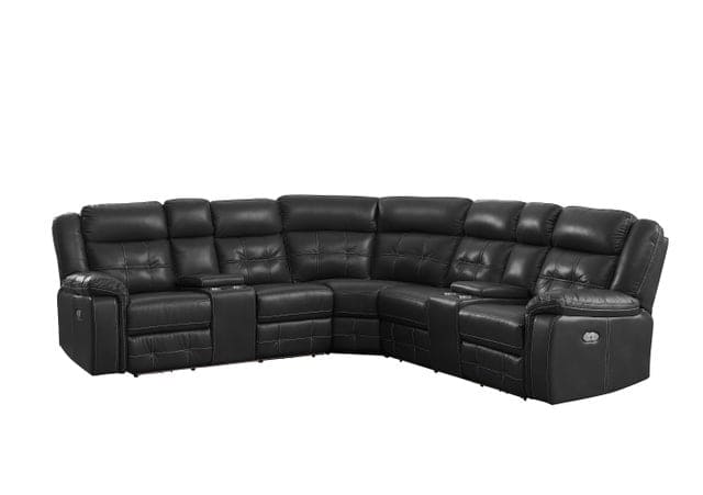 Amazon Power Reclining Sectional Black