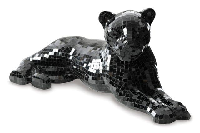Leopard bLACK Sculpture