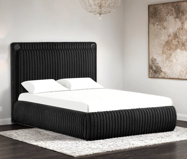 Diana Black Platform Bed - Queen, King **NEW ARRIVAL**