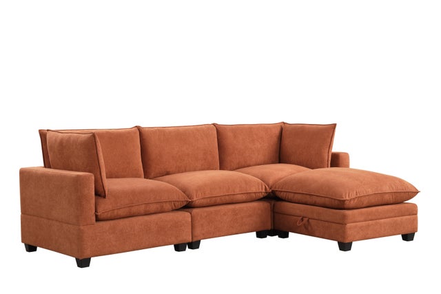 Cloud2 Rust Velvet Modular Sectional