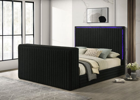 Villa Black Platform Bed - Queen, King **NEW ARRIVAL**