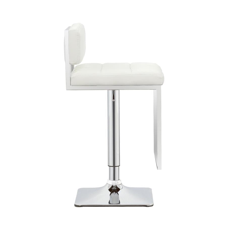 Alameda Adjustable Bar Stool White and Chrome