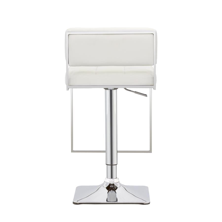 Alameda Adjustable Bar Stool White and Chrome