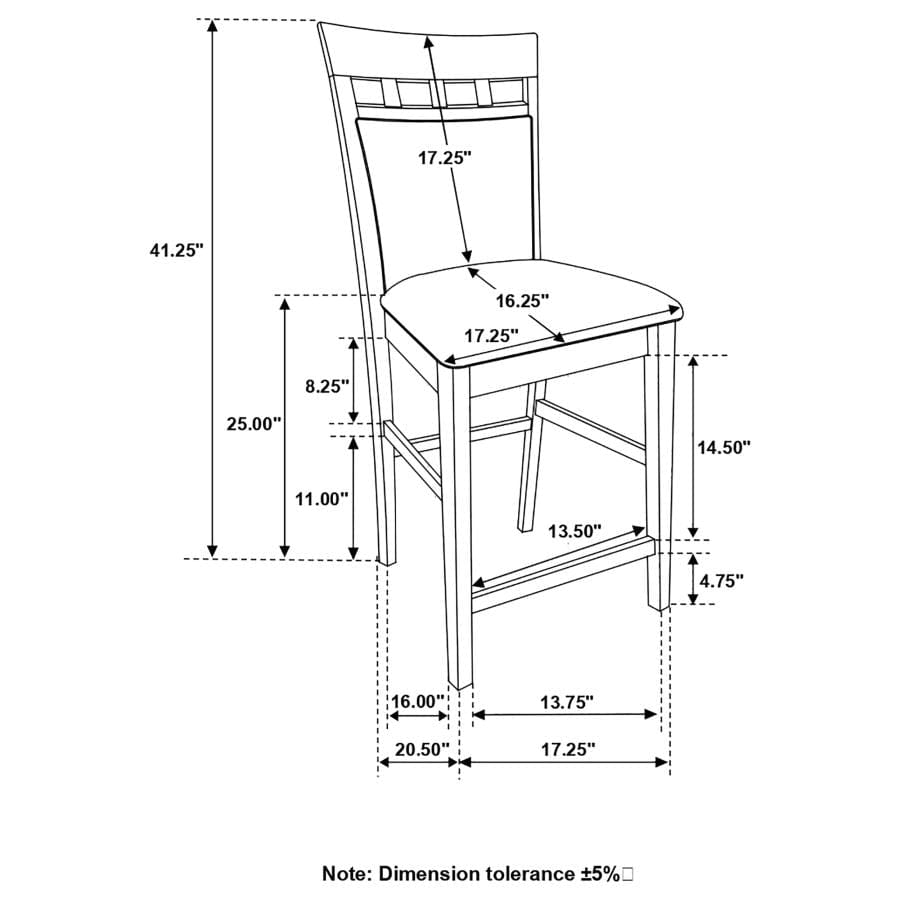 Clanton Upholstered Counter Height Stools Cappuccino and Beige (Set of 2)