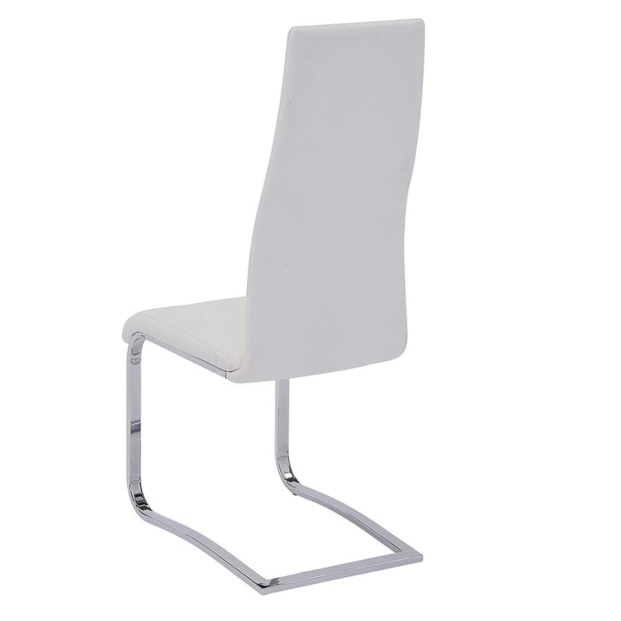 Montclair High Back Dining Chairs Black and Chrome (Set of 4)