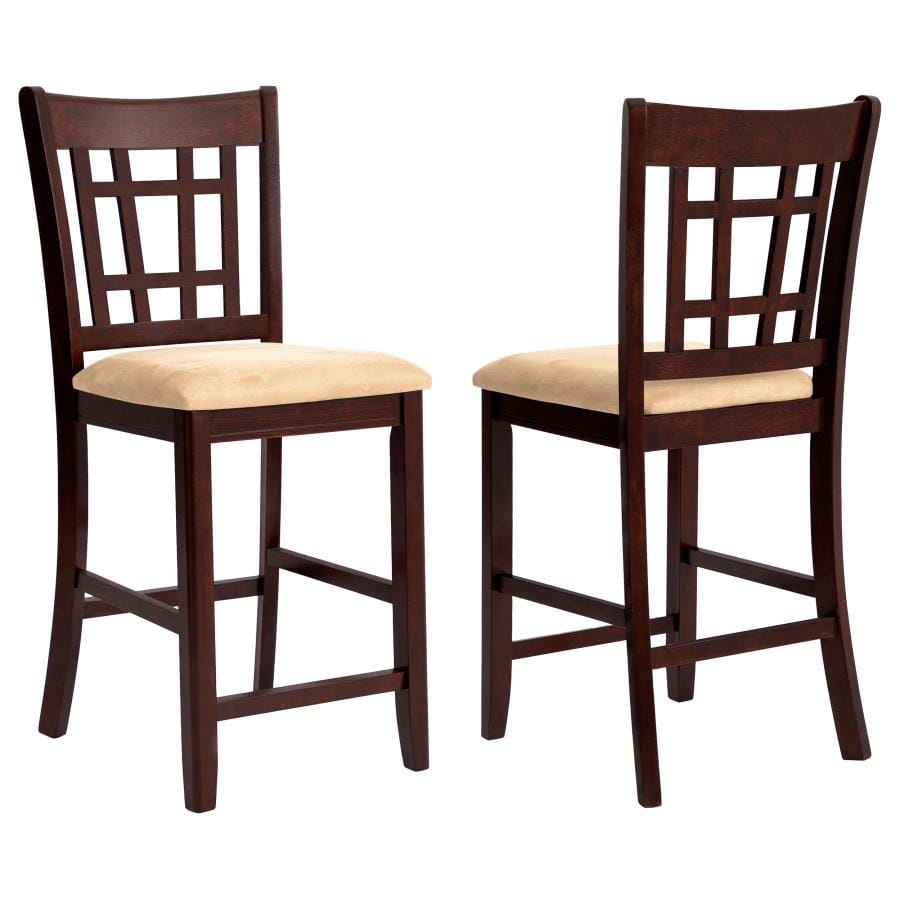 Lavon 24" Counter Stools Tan and Brown (Set of 2)