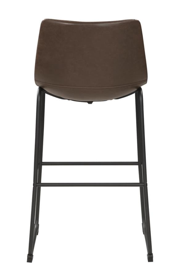 Michelle Armless Bar Stools Two-tone Brown and Black (Set of 2)