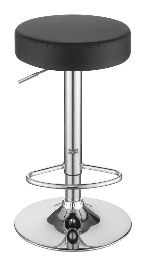 Ramses 29" Adjustable Bar Stool Chrome and Black