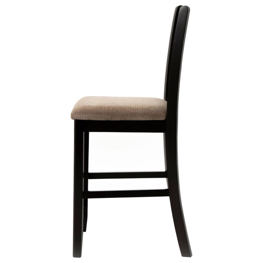 Lavon Lattice Back Counter Stools Tan and Espresso (Set of 2)