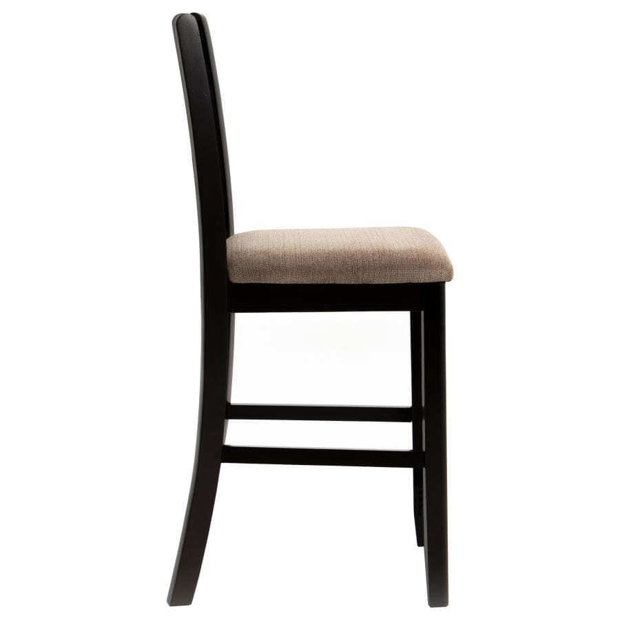 Lavon Lattice Back Counter Stools Tan and Espresso (Set of 2)