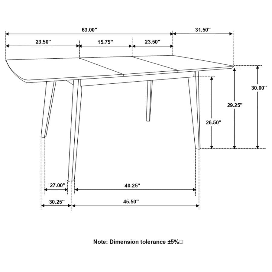 Alfredo Rectangular Dining Table Natural Walnut