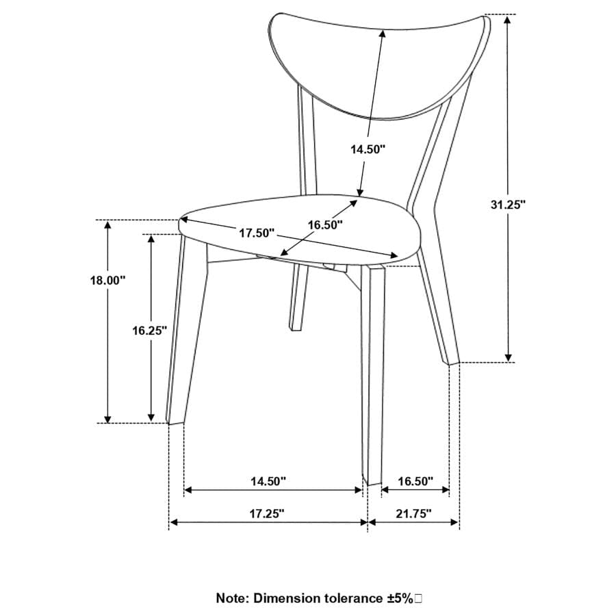 Alfredo Upholstered Dining Chairs Grey and Natural Walnut (Set of 2)