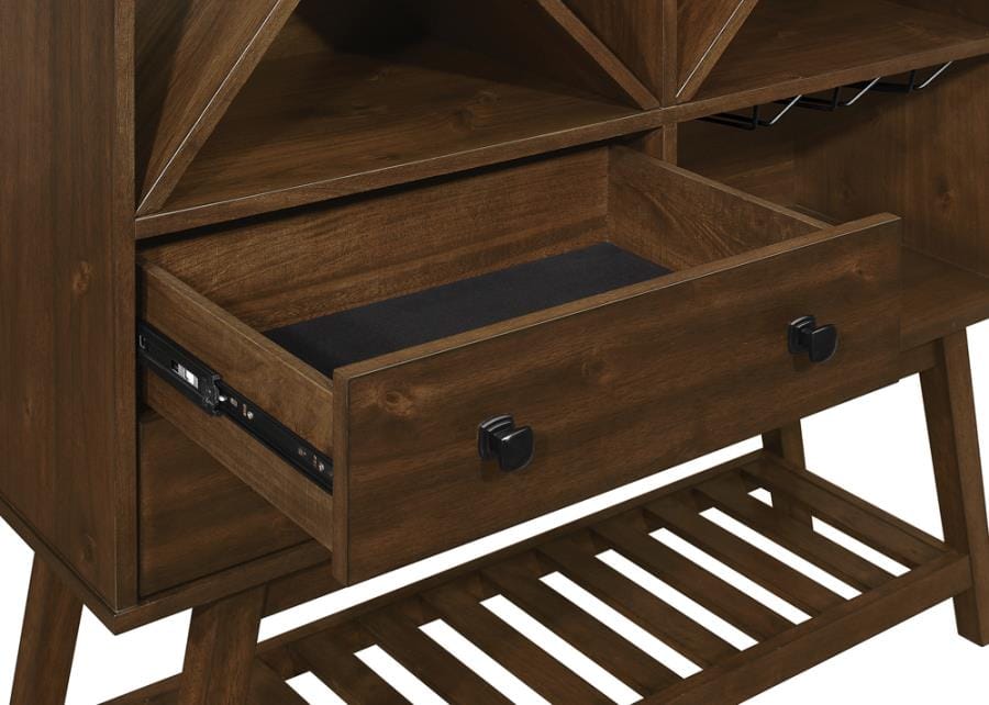 Crewe 2-drawer Wine Cabinet Desert Teak