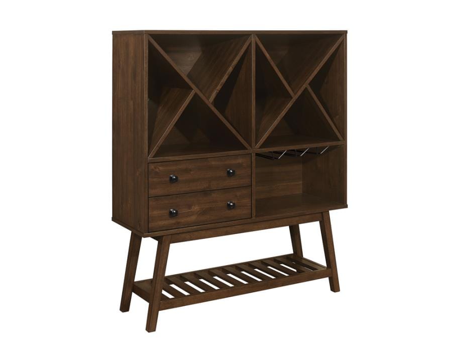 Crewe 2-drawer Wine Cabinet Desert Teak