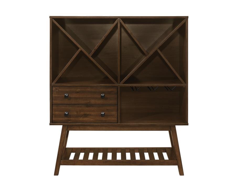 Crewe 2-drawer Wine Cabinet Desert Teak