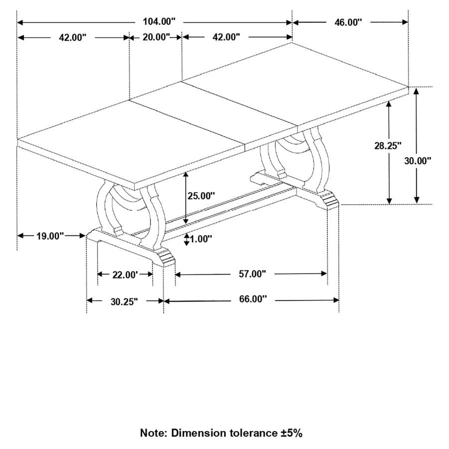Brockway Rectangular Trestle Dining Set