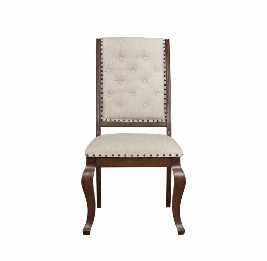 Brockway Cove Tufted Dining Chairs Cream and Antique Java (Set of 2)
