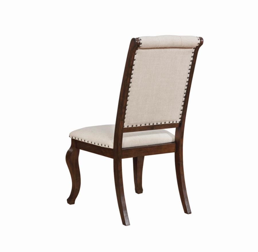 Brockway Cove Tufted Dining Chairs Cream and Antique Java (Set of 2)