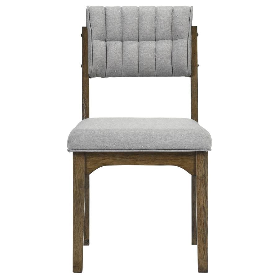 Rayleene Tufted Bach Side Chairs Grey and Medium Brown (Set of 2)