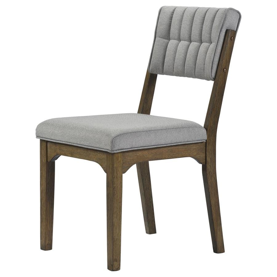 Rayleene Tufted Bach Side Chairs Grey and Medium Brown (Set of 2)